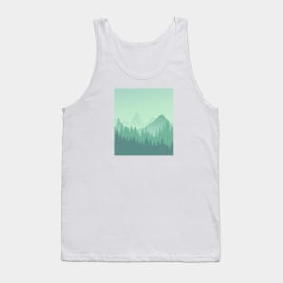 Forest pastel color silhouette Tank Top